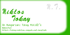 miklos tokay business card